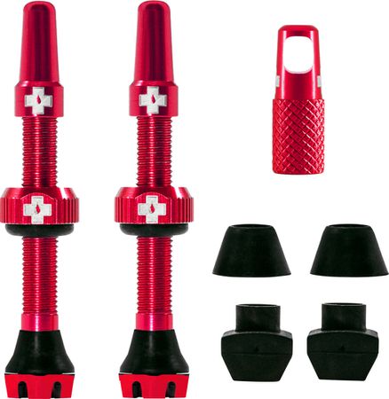 V2 Tubeless Ventil Kit / Red / 44 mm