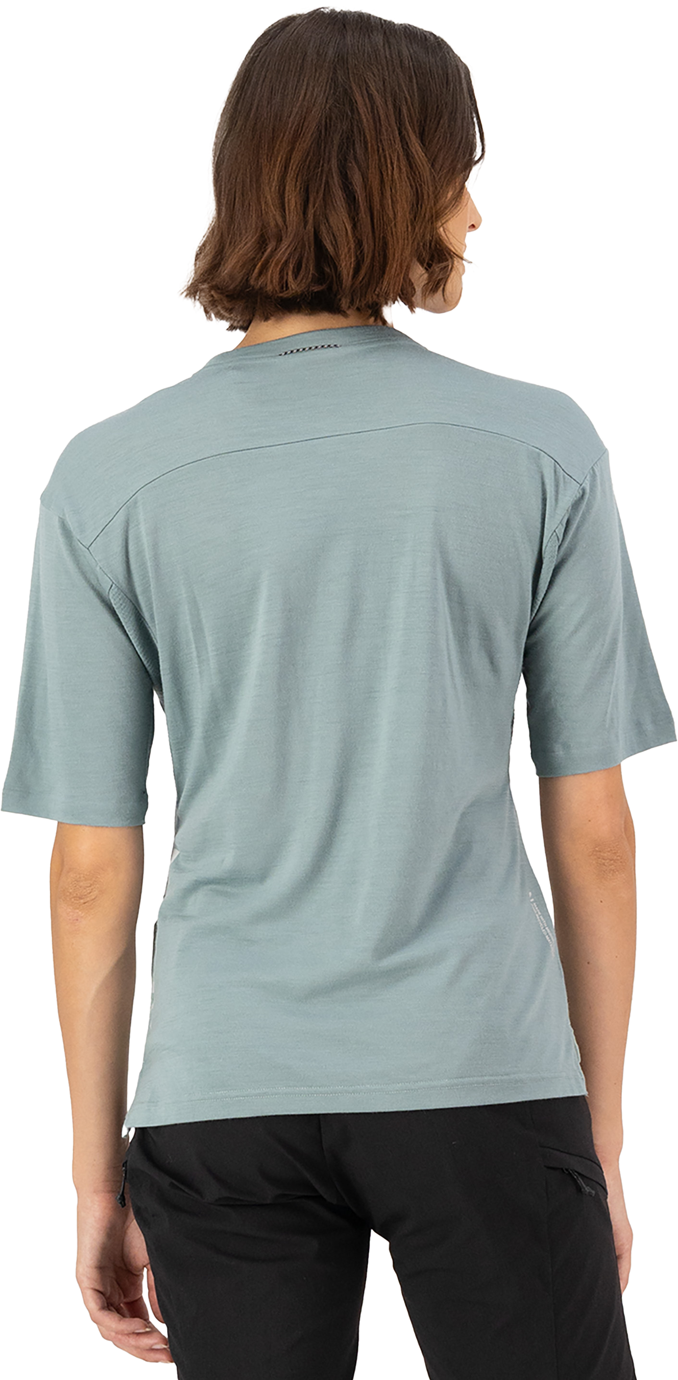 DIVERSION Damen-Merino-Kurzarmshirt / dew/desert sage / S