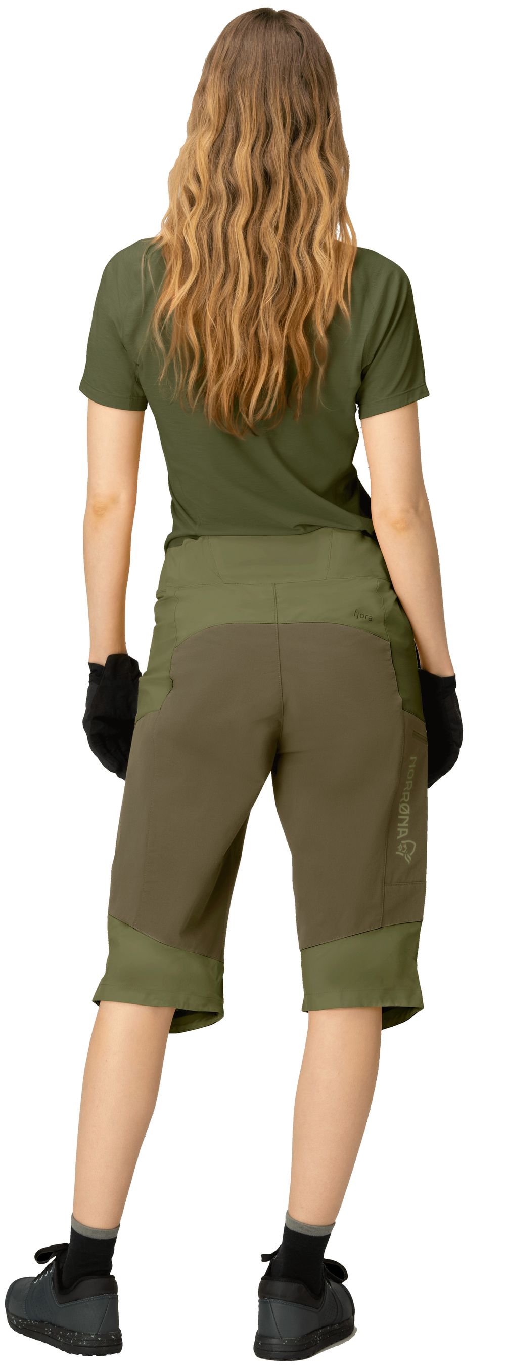 FJØRÅ  FLEX 1 Damen-Bikeshorts / loden green / S