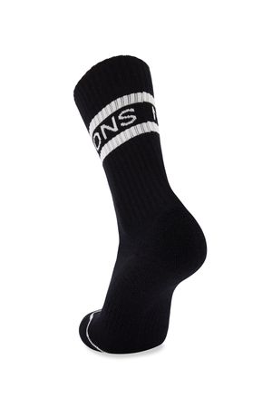 SIGNATURE MERINO CREW Bikesocken / black _ white / S=35-38
