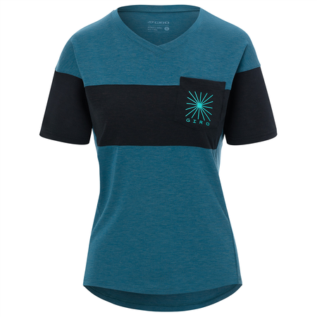 RIDE Damen-Gravel-Kurzarmshirt / harbor blue/black / XS