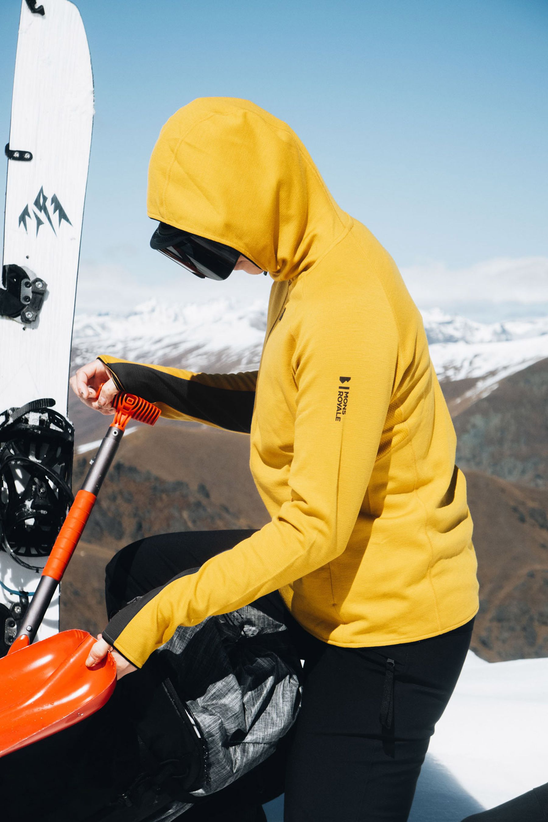 APPROACH Damen-Merino-Kapuzenjacke / turmeric / L