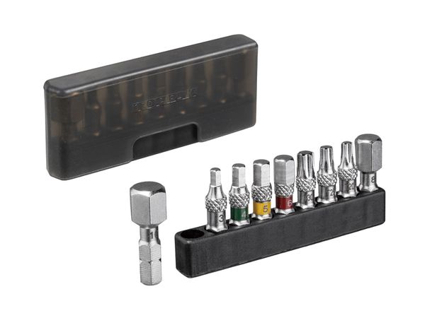 BIT-SET mit 9 Bits / silber / 3/4/5/6/8/10mm, T20/T25/T30