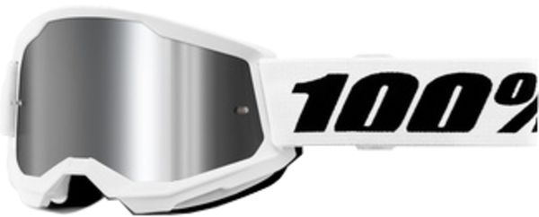 Goggle Strata 2 Junior / White - Mirror Silver Lens / weiss