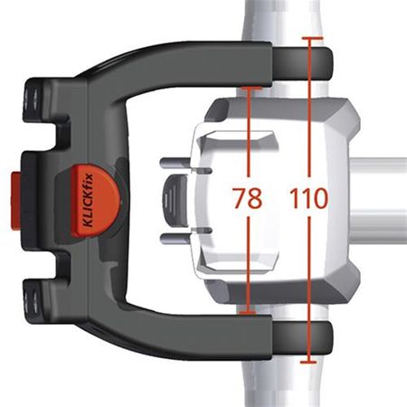 KLICK-FIX E-BIKE Lenkerhalterung / schwarz