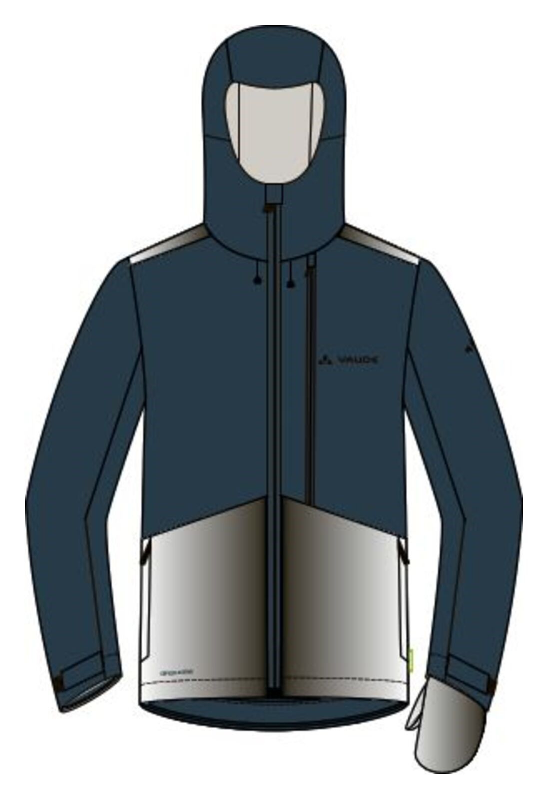 COMYOU Herren-Regenjacke / dark sea / L
