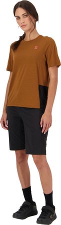 TARN Damen-Merino-Kurzarmshirt / caramel/black / XL