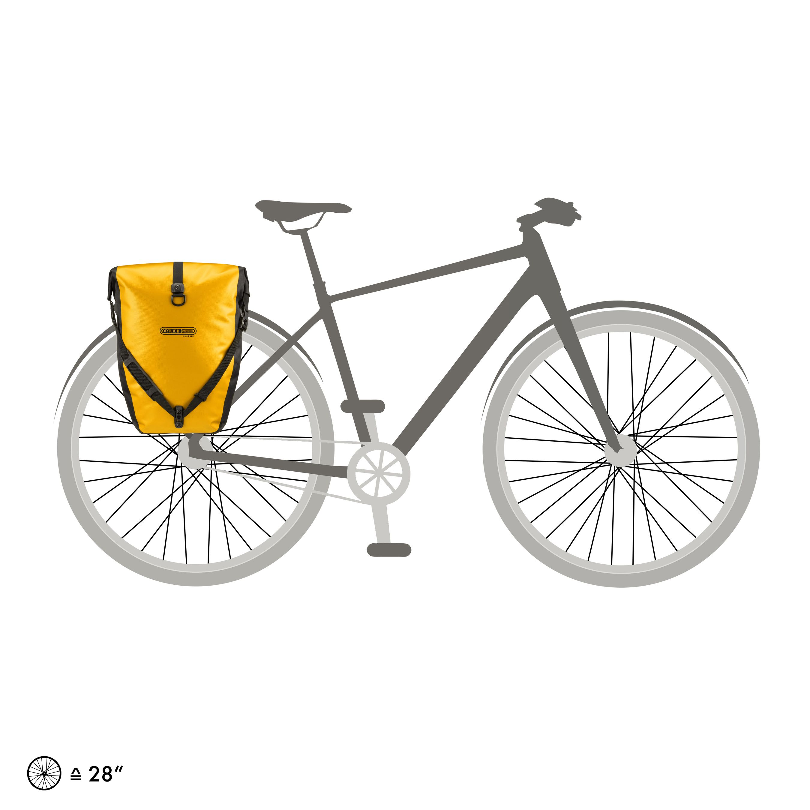 BACK-ROLLER CLASSIC Taschen (Duo) / sunyellow - black / 40
