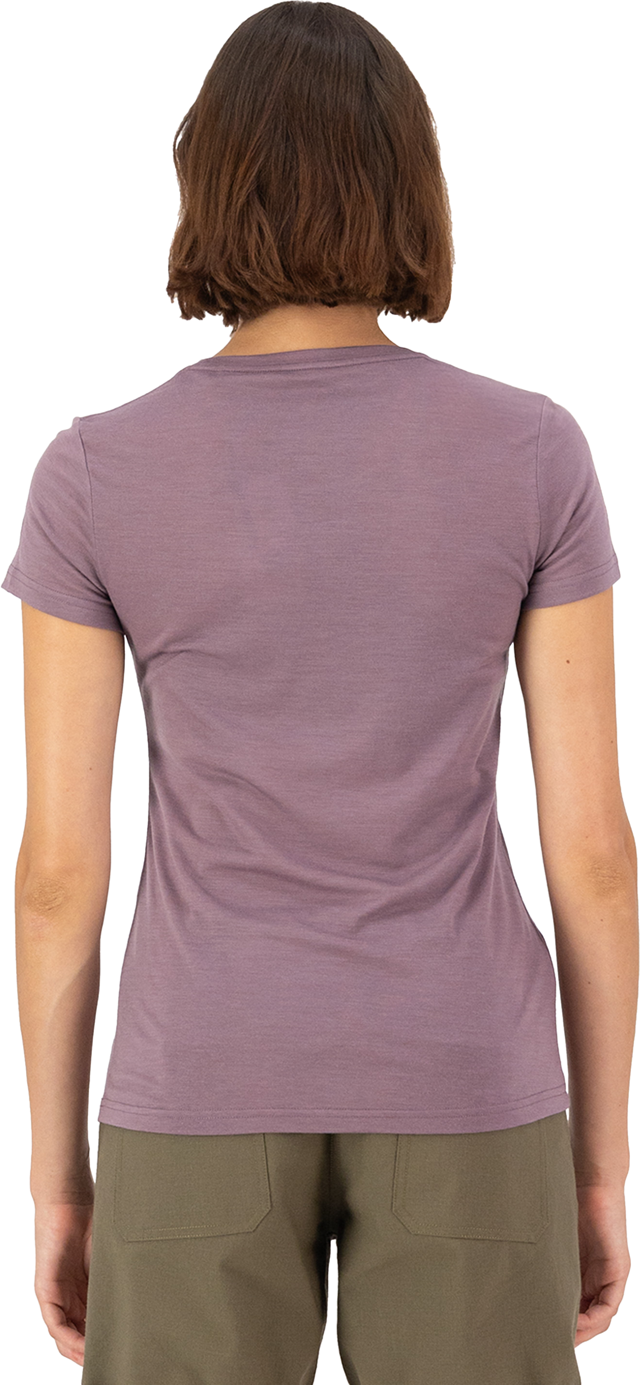 ICON Damen-Merino-Kurzarmshirt / mauve / M