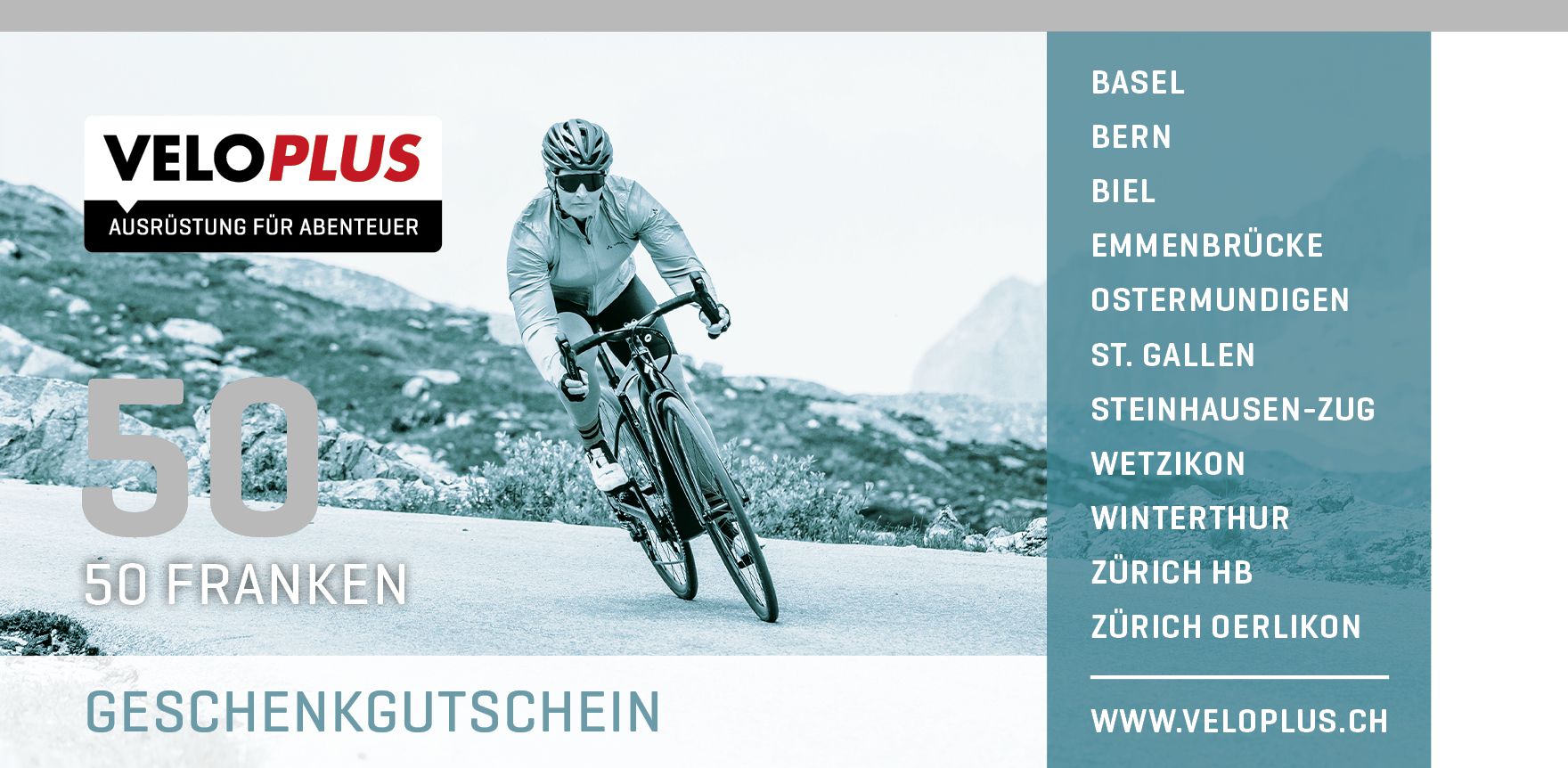 Geschenkgutscheine Fr. 10.- bis 100.- / CHF 20