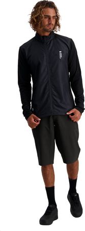 REDWOOD WIND Herren-Merino-Langarmtrikot mit Windschutz / black / XXL