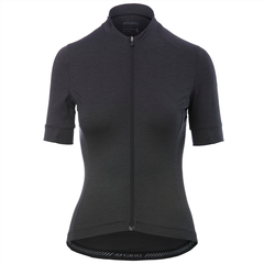 NEW ROAD Damen-Gravel-Kurzarmtrikot / charcoal heather / M