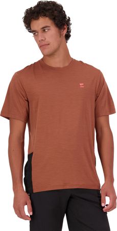 TARN Herren-Merino-Kurzarmshirt / cinnamon/black / XL
