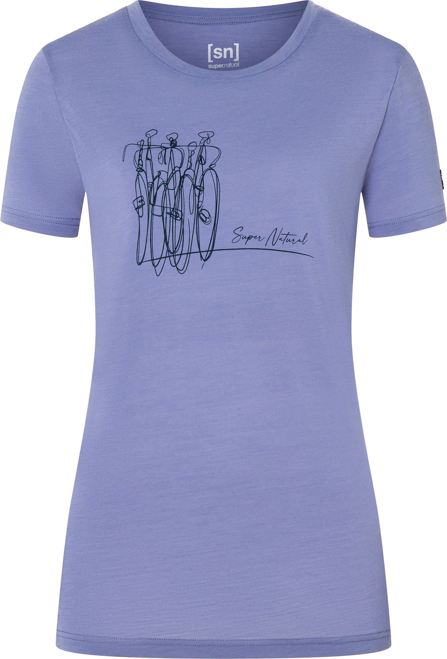 BIKE ART Damen-Merino-Kurzarmshirt / blue violet / S