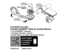 K-EDGE GARMIN MAX XL Combo Mount 35.0mm / black / one size