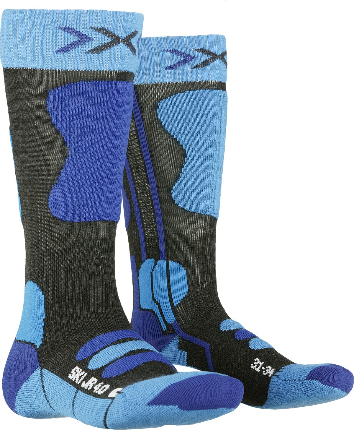 JR Ski 4.0 / Anthracite Melange/Electric Blue / 24-26