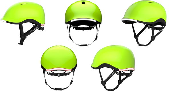 NYXEL MIPS Velohelm mit LED-Beleuchtung / flux (mattgelb) / M 55-59cm