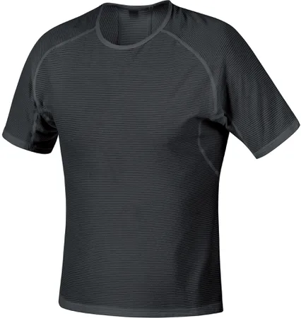 M BASE LAYER Herren-Kurzarmshirt / black / M