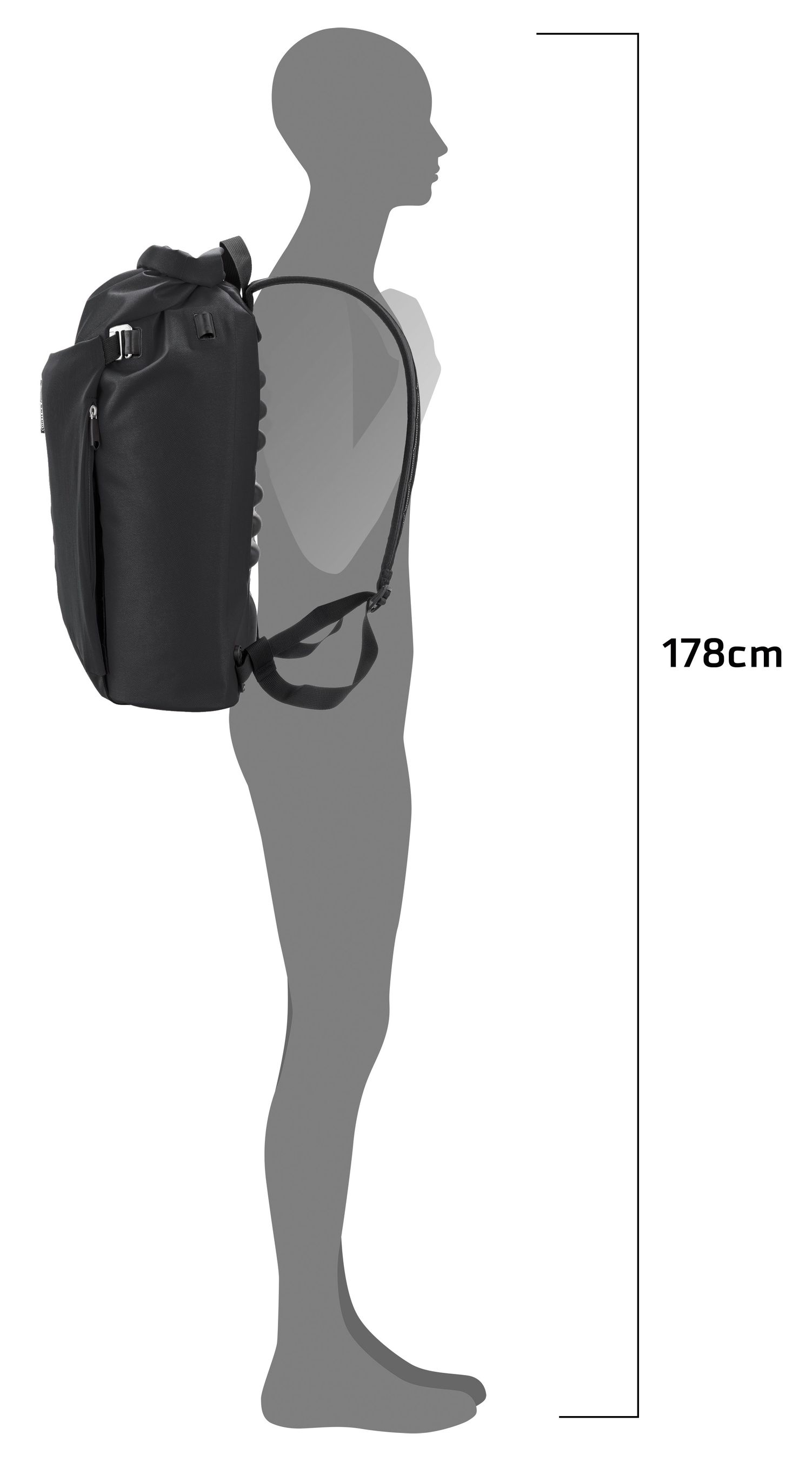 VARIO LITE Taschenrucksack / black / 22l