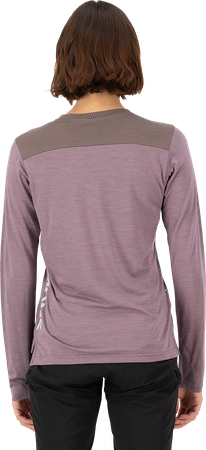 DIVERSION Damen-Merino-Langarmshirt / mauve/iron / L