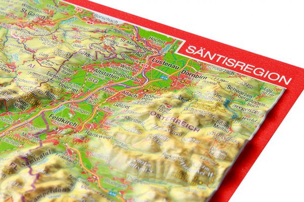 GEORELIEF SÄNTISREGION 3D-Postkarte