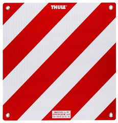 WARNTAFEL für Heckträger, reflektierend für Italien/EU (ausser Spanien) / rot weiss / 50 x 50 cm