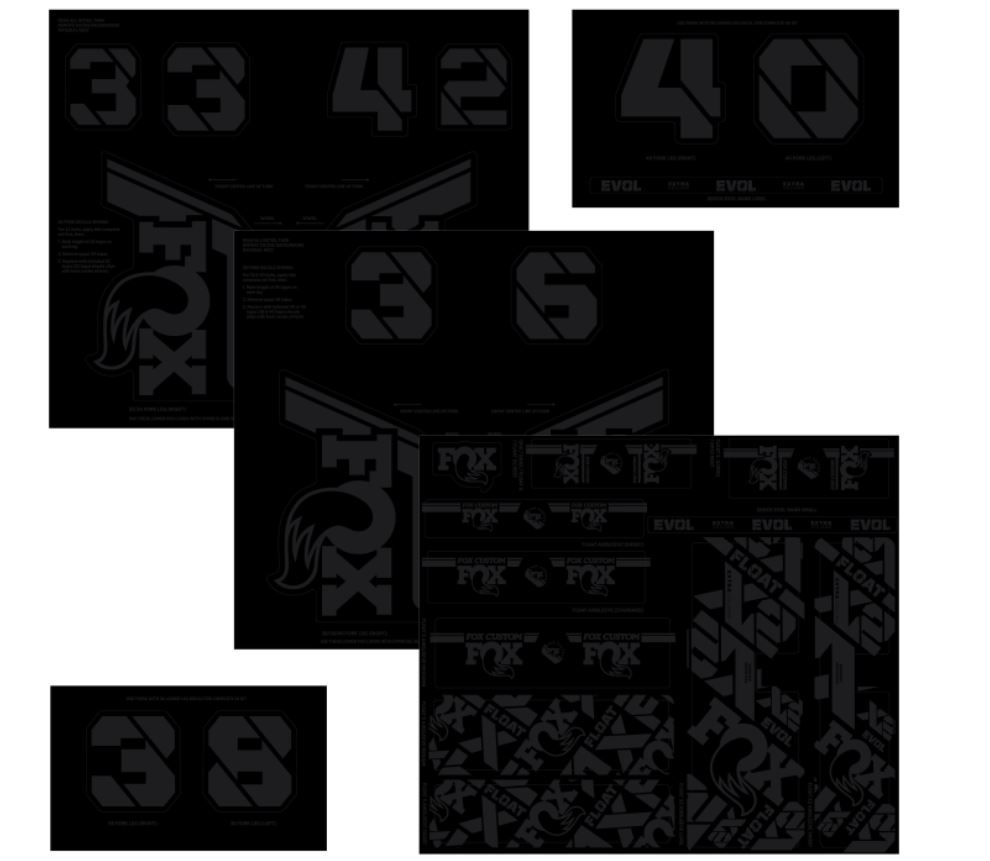 Decal 21 Custom Fork & Shock / Stealth Black