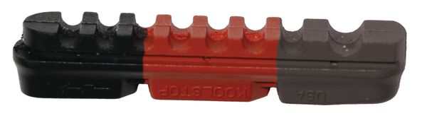 DURA PADS Rennvelo-Ersatzbremsbeläge, triple Compound / grau rot schwarz