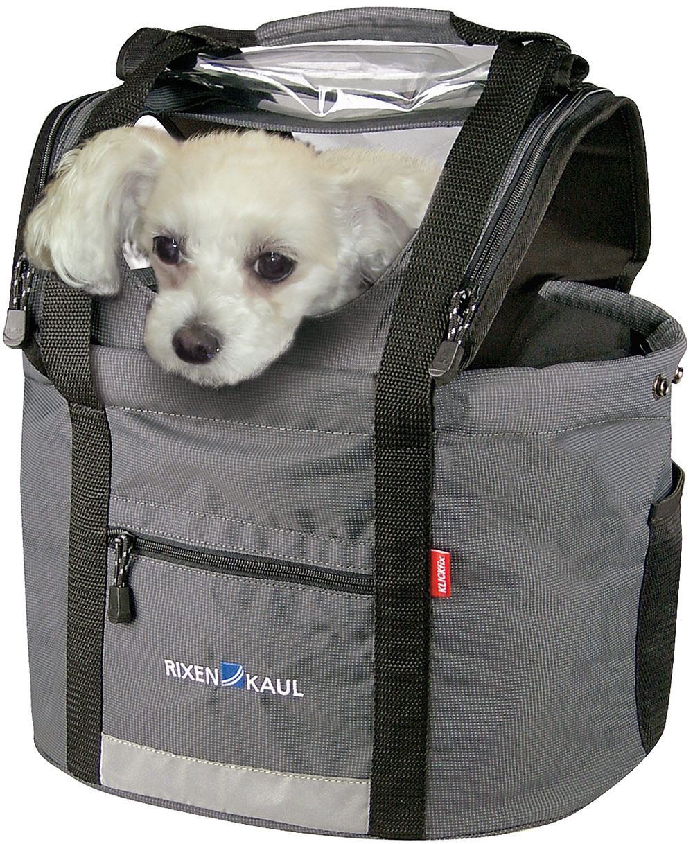 DOGGY Hunde-Lenkertasche / grau schwarz