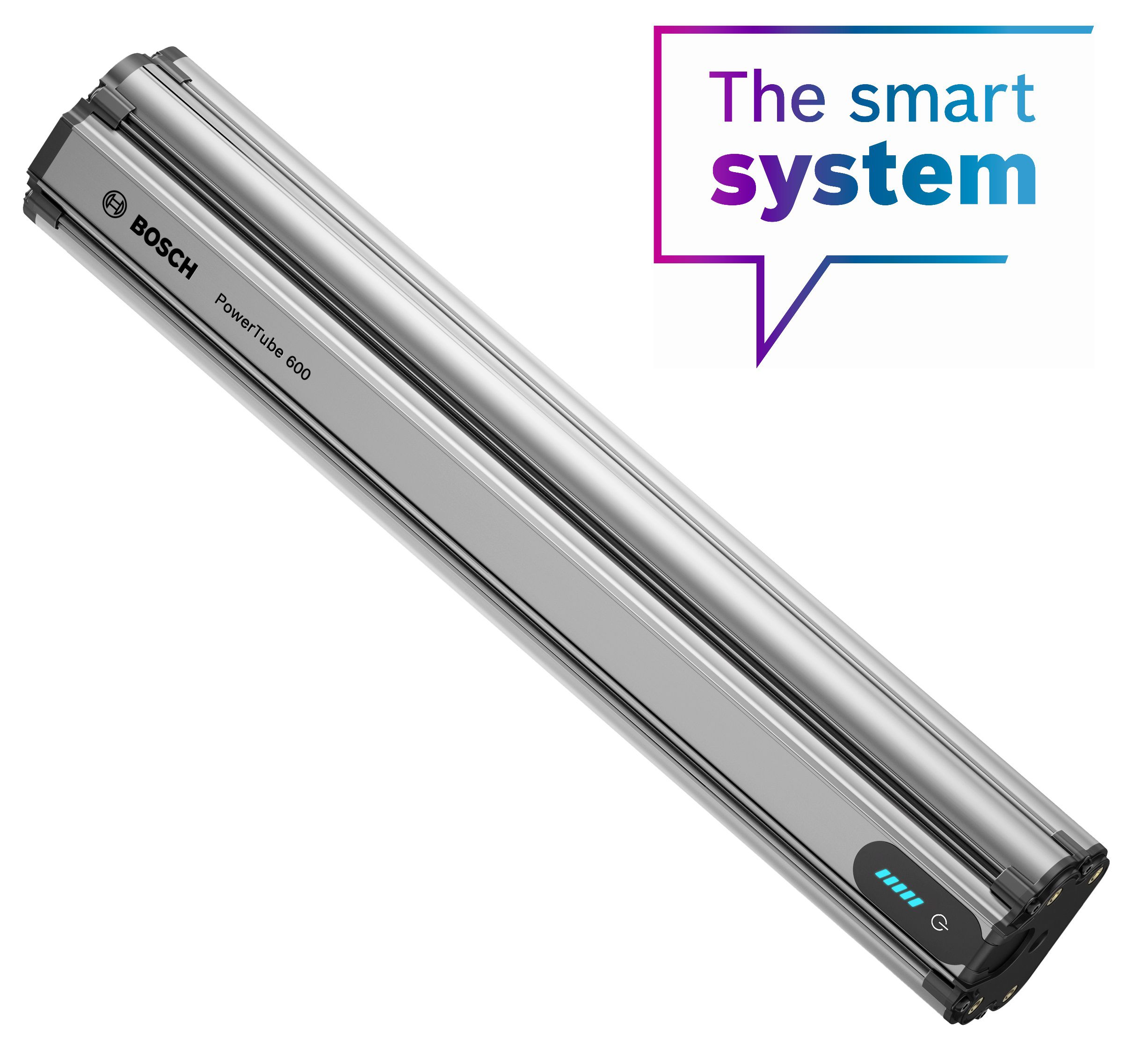 Bosch PowerTube 38YY / silber / BBP3860, 16.7 Ah, 600 Wh, 424x67x71 mm, 3000 g