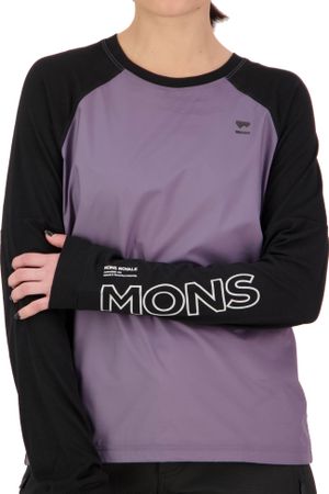 TARN WIND Damen-Merino-Langarmshirt mit Windschutz / shark/black / XS