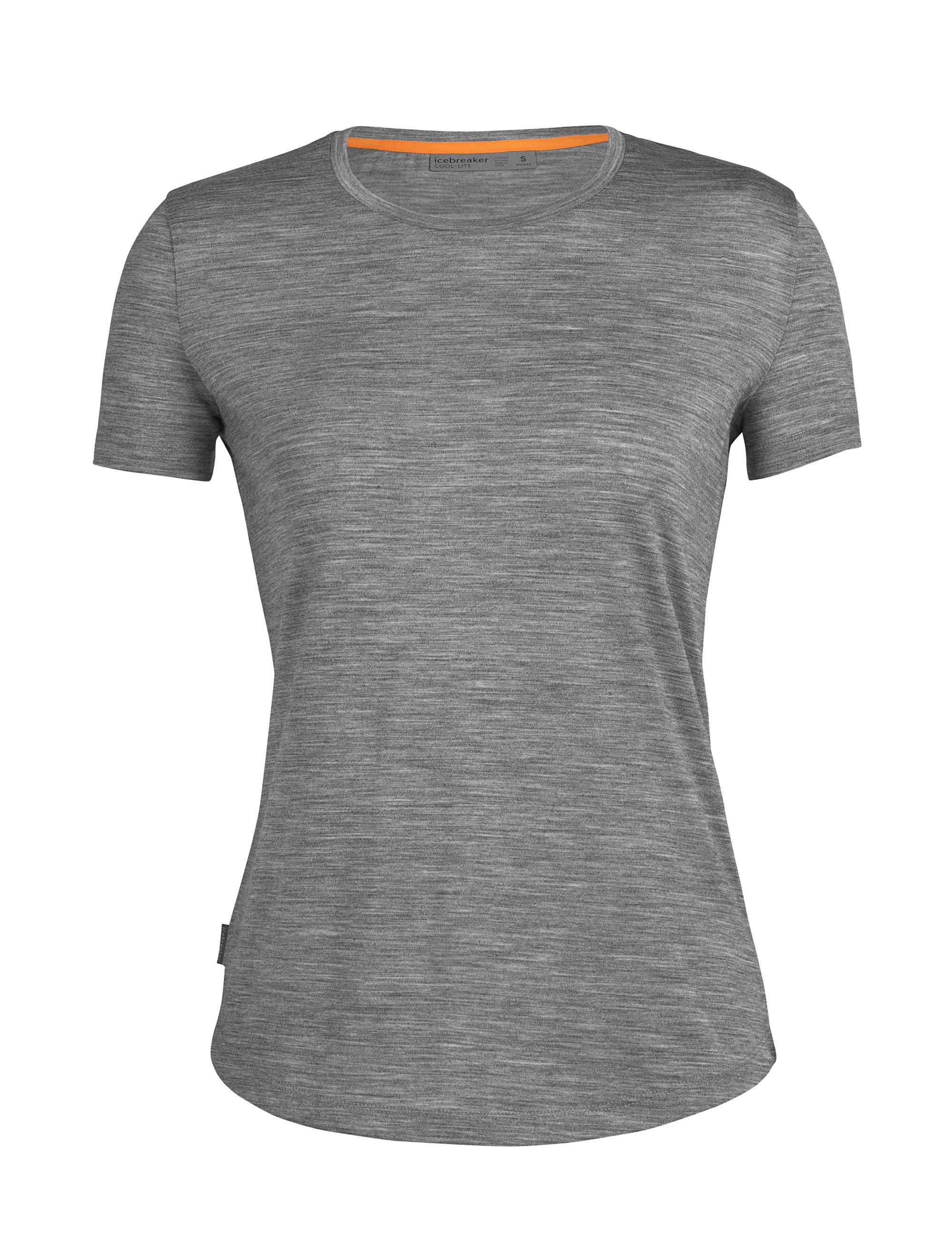 SPHERE II Damen-Merino-Kurzarmshirt / metro hthr / M