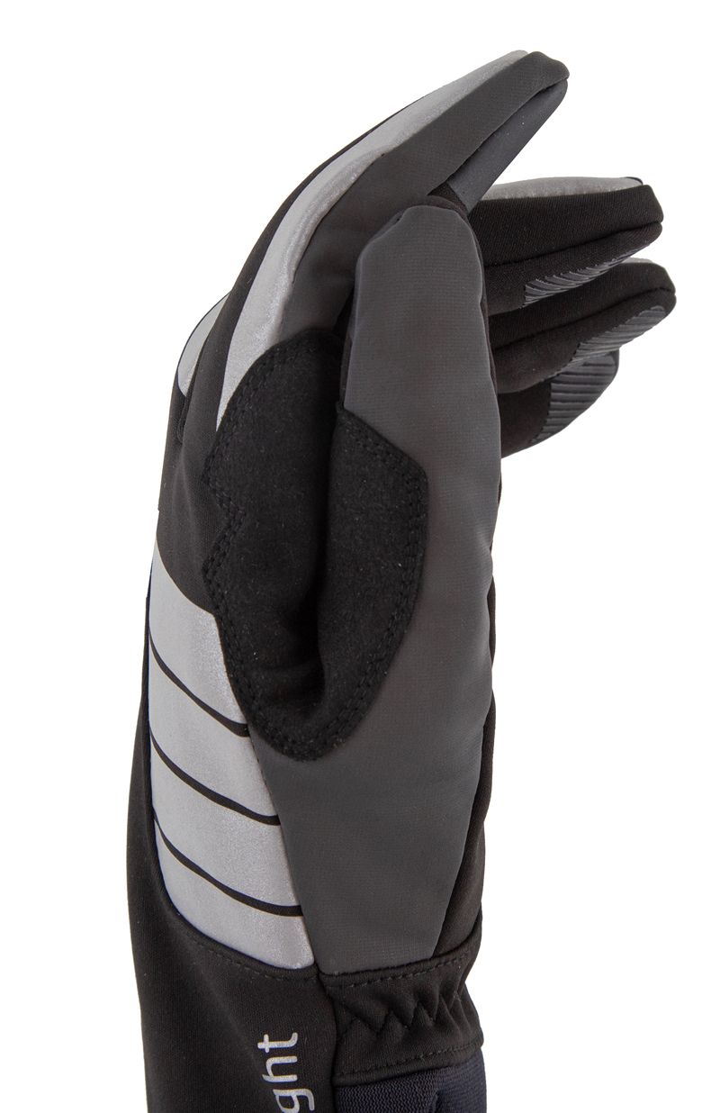 BEAM LIGHT reflektierende Unisex-Softshell-Handschuhe / schwarz / 3XL=12
