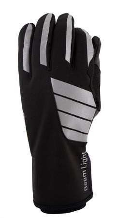 BEAM LIGHT reflektierende Unisex-Softshell-Handschuhe / schwarz / 3XL=12