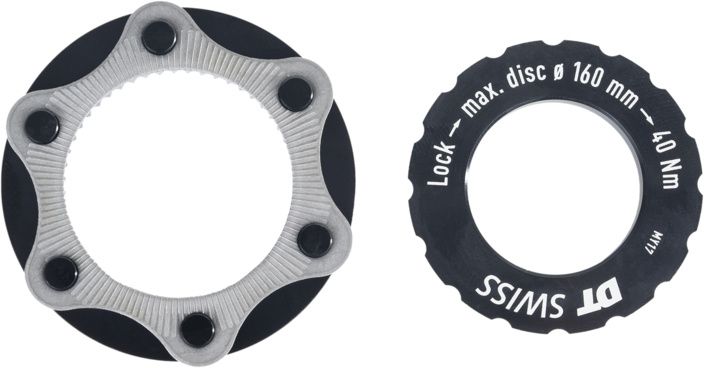CENTER LOCK ADAPTER, 12mm / schwarz / Road, Disc max. 160mm