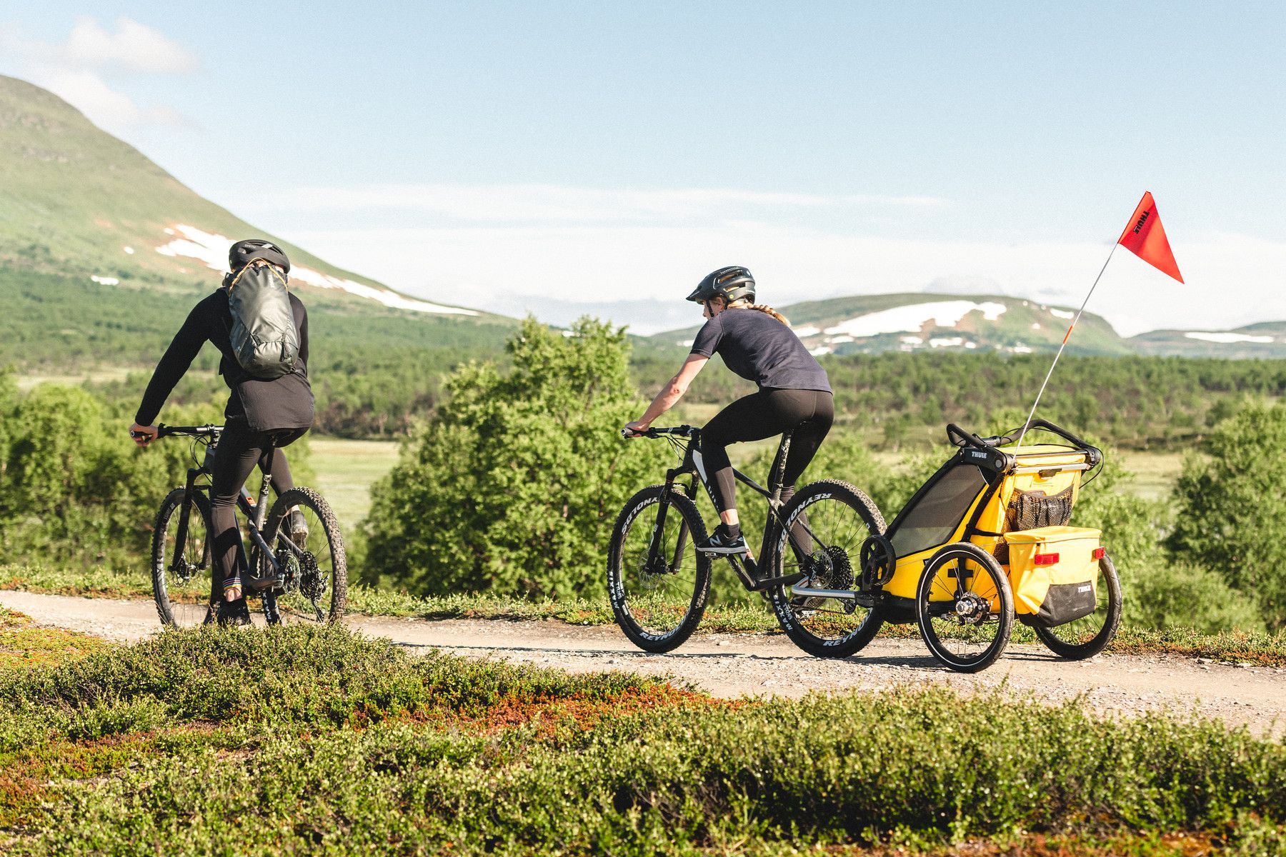 THULE CHARIOT SPORT 2 Kinderanhänger / yellow on black