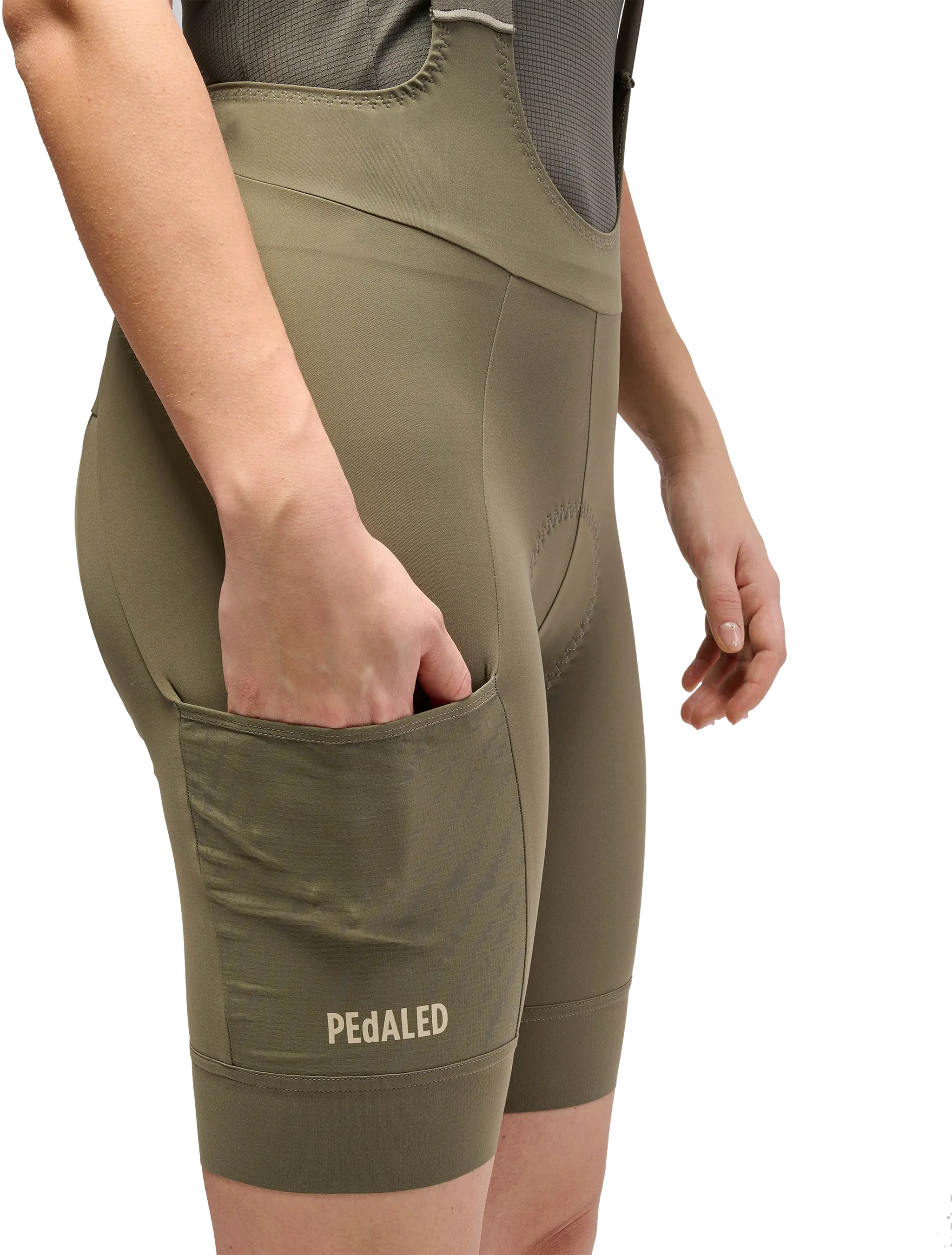 ODYSSEY Damen-Gravel-Trägerhose / military green / M