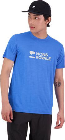 ICON Herren-Merino-Kurzarmshirt / pop blue / S