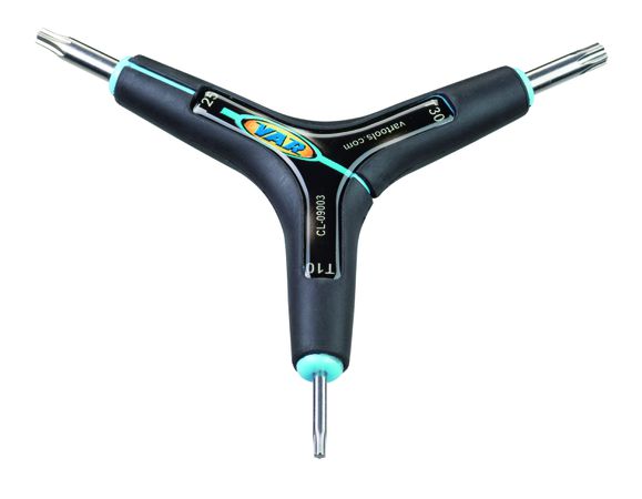 Dreiarmtorxschlüssel CL-09003-C T10/T25/T30 schwarz / Schwarz