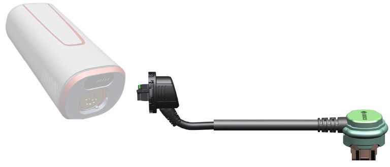 Bosch Kabelsatz PowerMore BCH392Y / schwarz / BCH3923, 550 mm, Richtung Akkuhalter