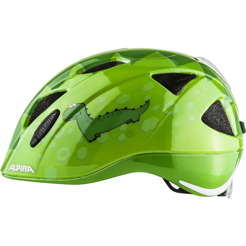 XIMO FLASH Kinderhelm mit Blinklicht / grün / 49-54cm