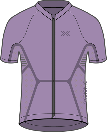 X-Bionic Men XCeed Ride Jersey SH SL / heather/lavender night / S