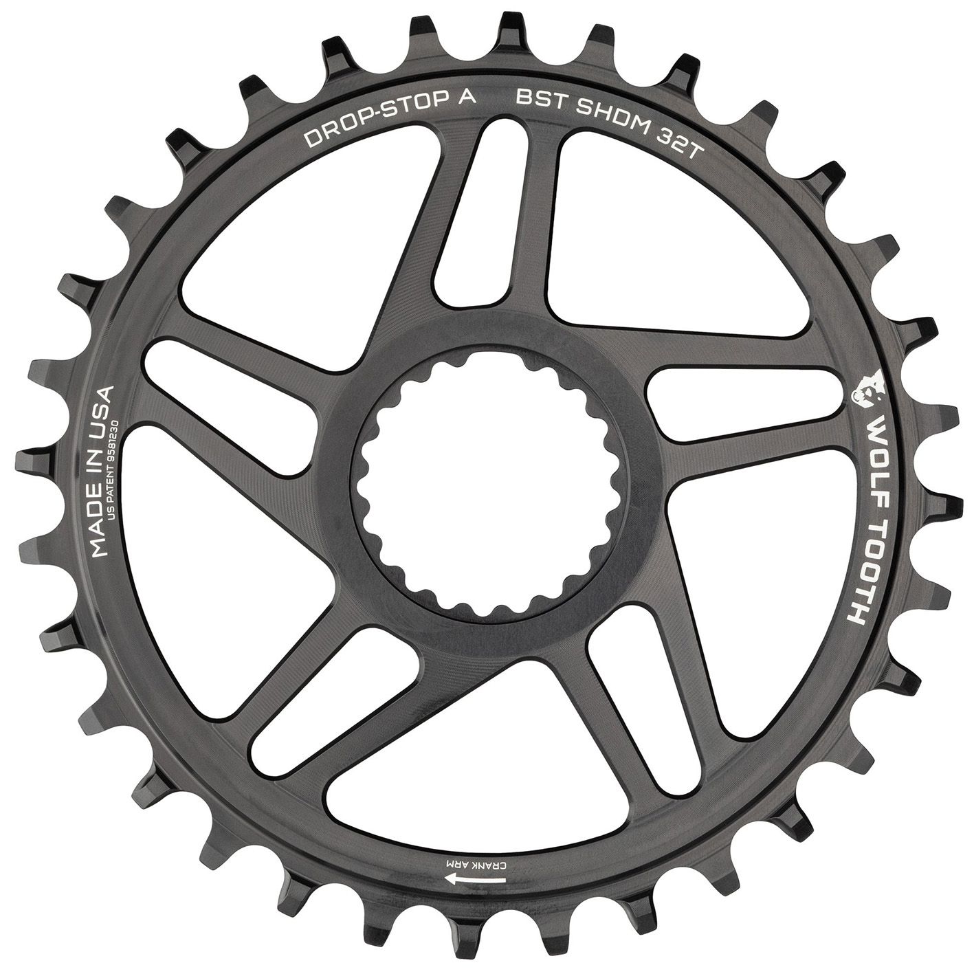 KETTENBLATT SHIMANO Direct Mount, 12fach / schwarz / 30 Zähne