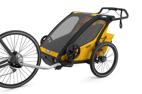 THULE CHARIOT SPORT 2 Kinderanhänger / yellow on black