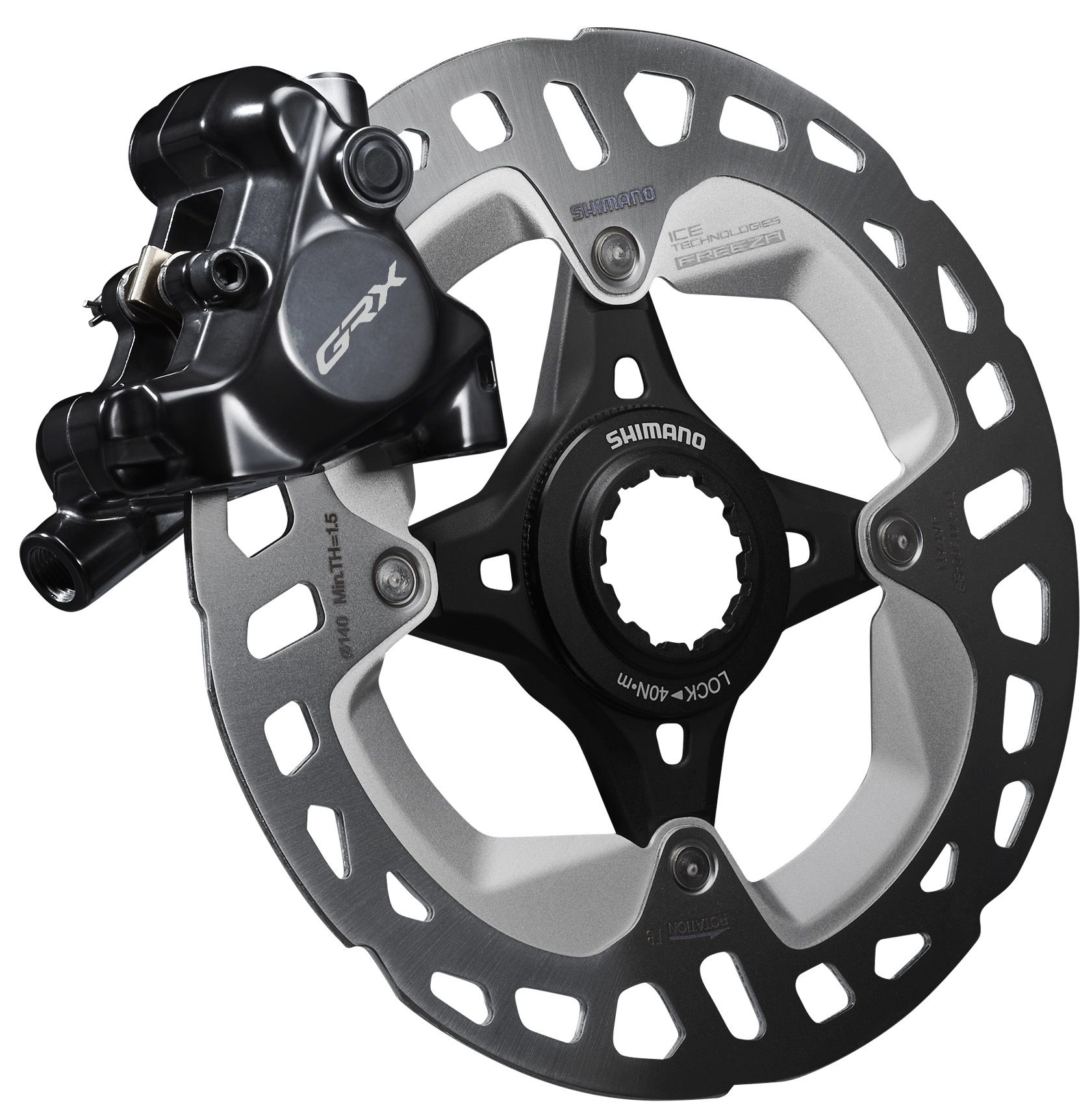 GRX RX-820 Bremssattel Flatmount / schwarz / hinten