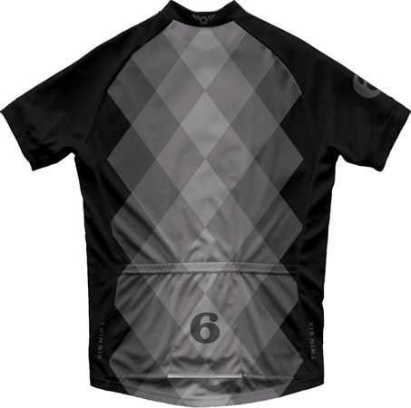 THE ARGYLE Herren-Kurzarmtrikot / black/gray / XL