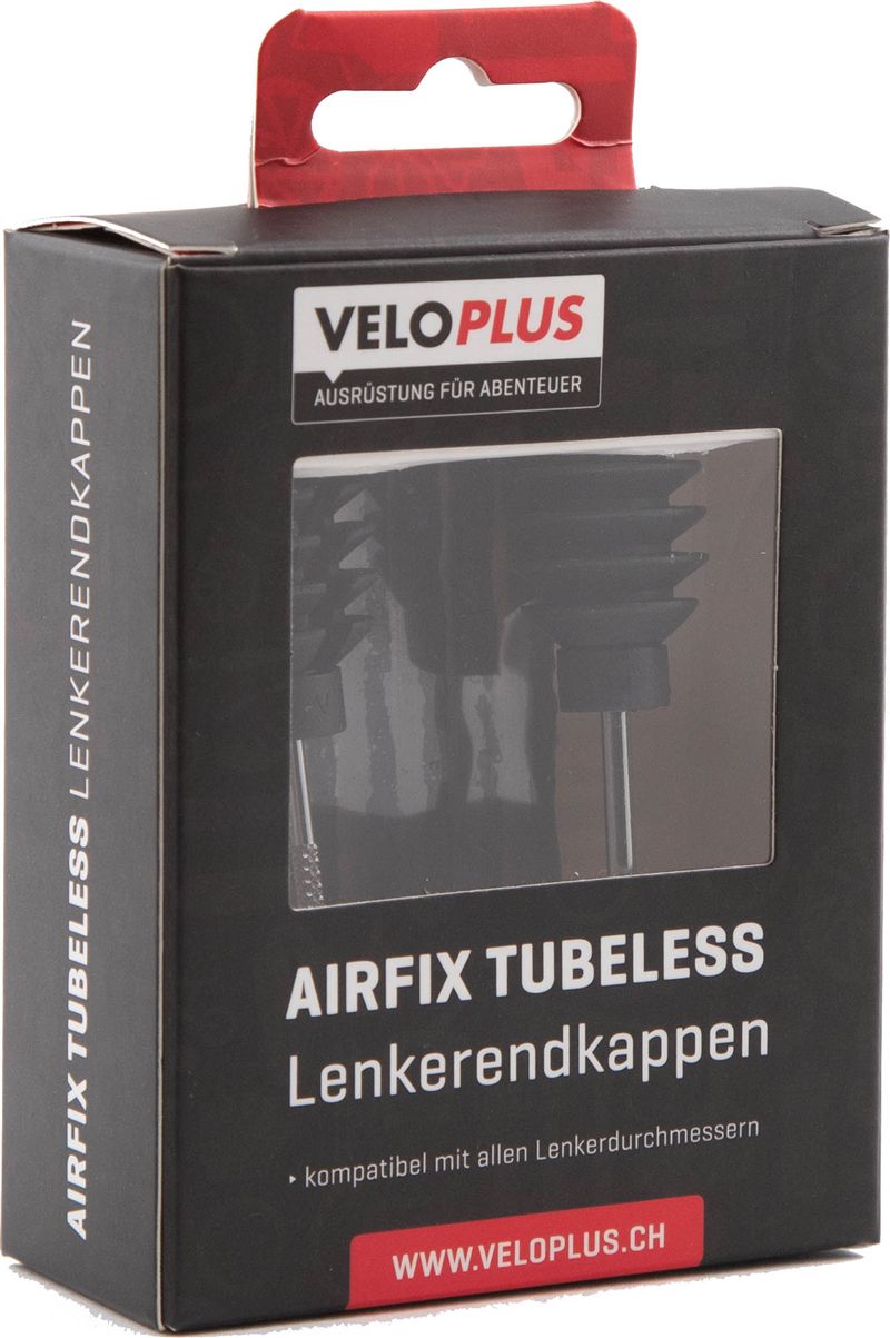 AIRFIX TUBELESS Lenkerendkappen Flickset / schwarz
