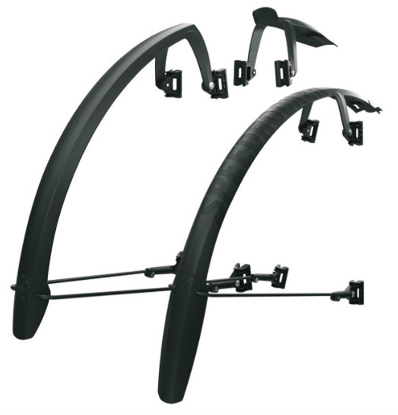 SPEEDROCKER Schutzblech-Set für Gravelbikes / schwarz / 28", 42mm