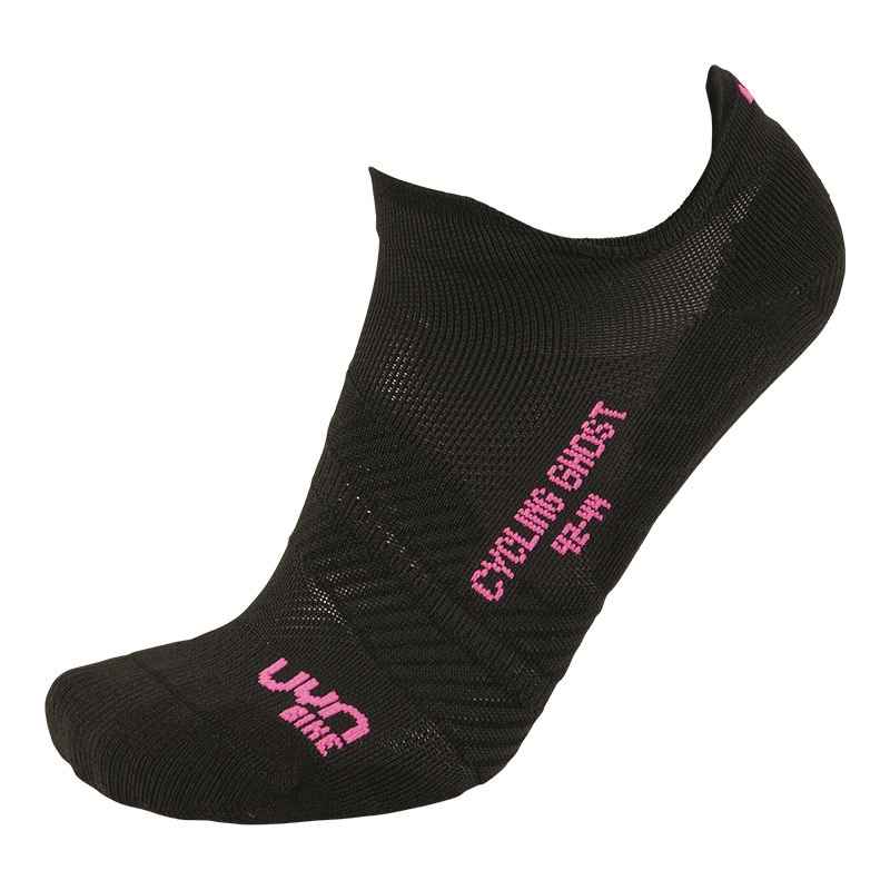 CYCLING GHOST Damen-Socken, black pink fluo - Hauptansicht