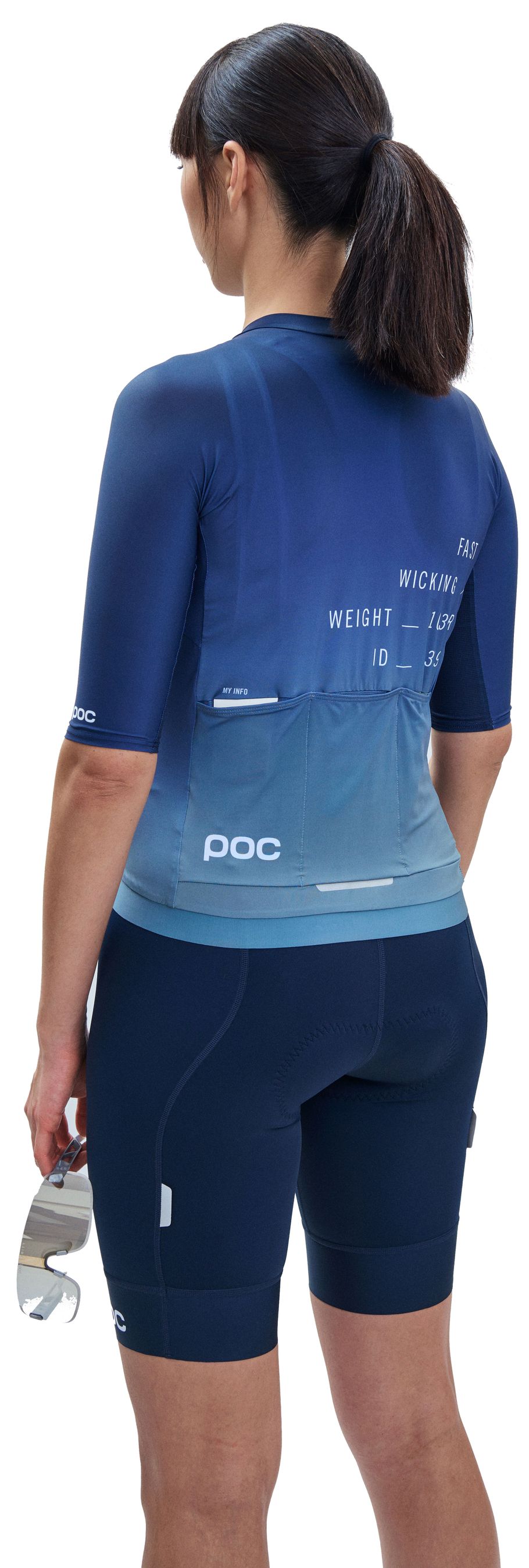 PRISTINE PRINT Damen-Kurzarmtrikot / gradient turmaline / L